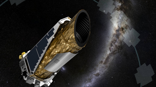 An artistic impression of NASA Kepler space telescope.