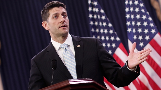 Paul Ryan giving a speech on American politics in March.
