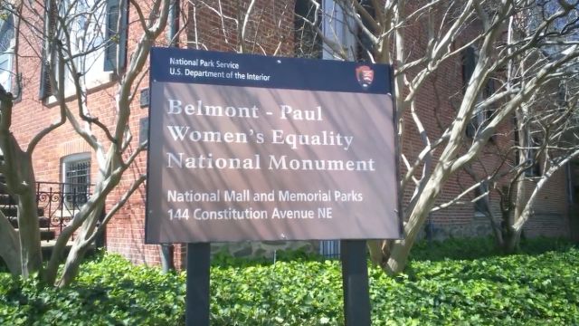 The exterior of the Belmont-Paul Women's Equality National Monument