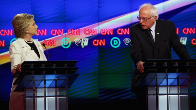 Hillary Clinton and Bernie Sanders debated in Brooklyn before the New York primary.