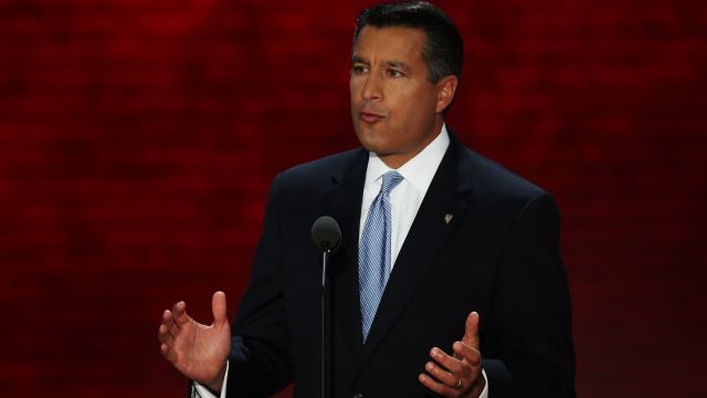 Nevada Gov. Brian Sandoval speaks during the Republican National Convention.