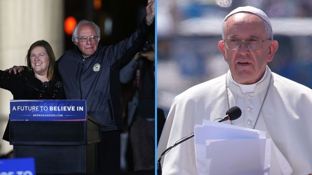 The pope's meeting with Sen. Bernie Sanders is not a sign he is endorsing the Vermont senator.