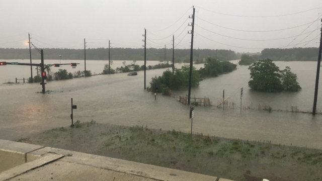 Photo of the devastating flooding in Houston.