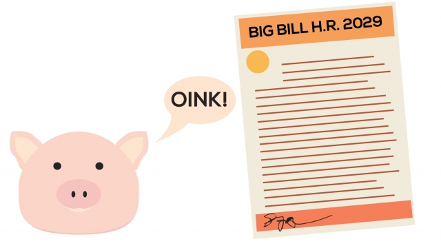 A graphical representation of a pig and a congressional bill