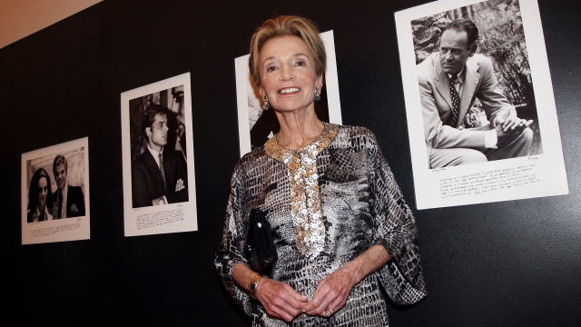 Lee Radziwill, the sister of Jacqueline Kennedy Onassis, attends Marina Cicogna Opening Exhibition at Villa Medici