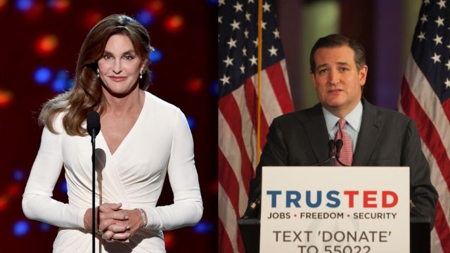 Caitlyn Jenner fires at Ted Cruz in response to his stance on the "bathroom bill" issue.