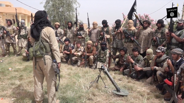 A still from an ISIS propaganda video.