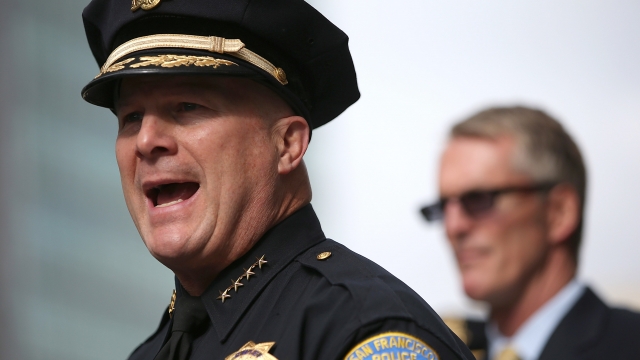 San Francisco Police Chief Greg Suhr holds a press conference.