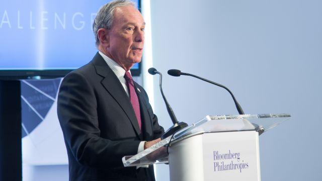 Former New York City Mayor Michael Bloomberg attends the 'Genesis Generation Challenge' at Bloomberg Philanthropies in April.