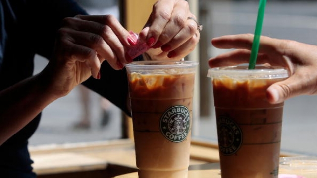 An image of Starbucks iced coffee.