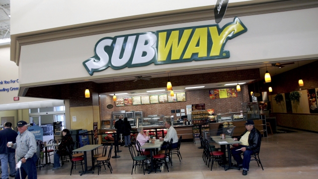A Subway restaurant is seen inside a new Wal-Mart Supercenter store.