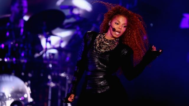 Janet Jackson performing on stage.