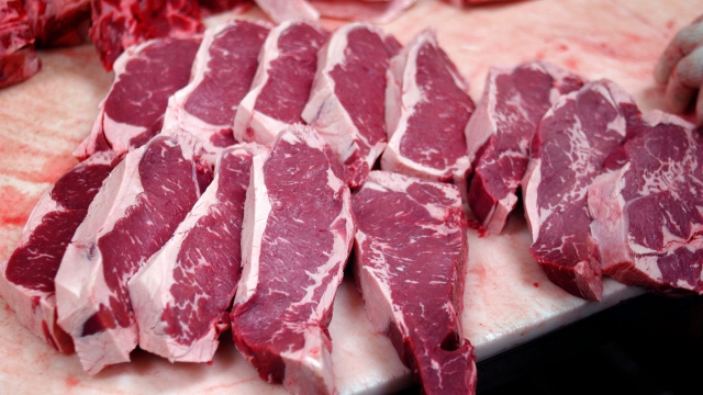 Cut steaks are seen at Wilson's Blue Ribbon Meats in Fairless Hills, Pennsylvania.