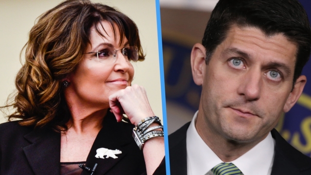 A picture of Sarah Palin and Paul Ryan.