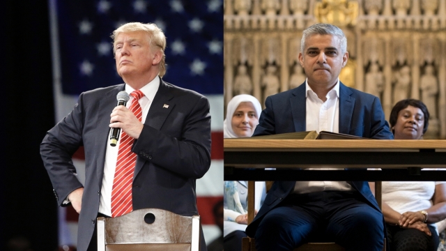 Donald Trump and London Mayor Sadiq Khan