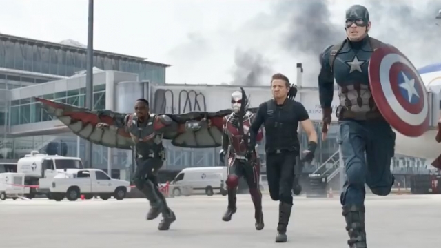 A still from Marvel's latest movie "Captain America: Civil War."