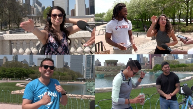 People dance to Justin Timberlake's "Can't Stop The Feeling" in Chicago