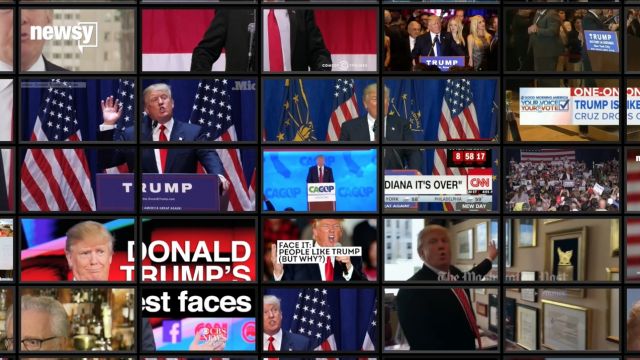 Mashup of news reports covering Donald Trump
