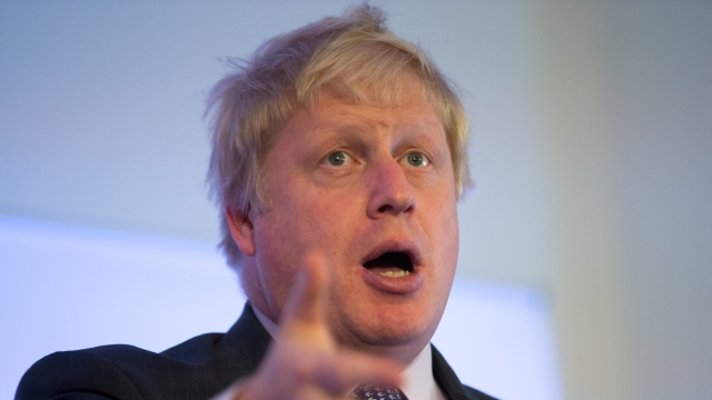 U.K. Parliament member and London's former mayor Boris Johnson speaks