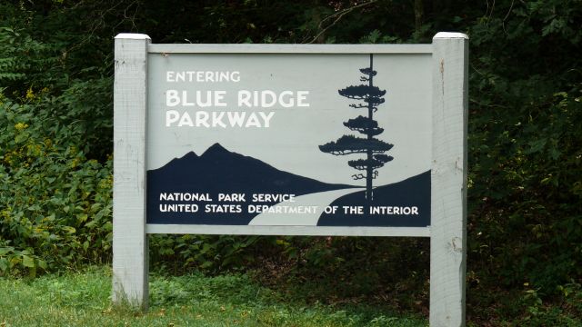 A sign at North Carolina's Blue Ridge Parkway.