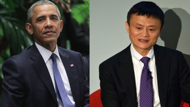 President Obama and Jack Ma.