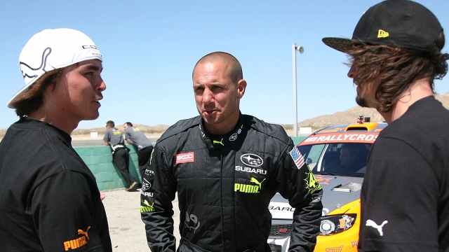 Rickie Fowler, Dave Mirra and Bucky Lasek attend Subaru PUMA Global Rallycross Team Testing Day