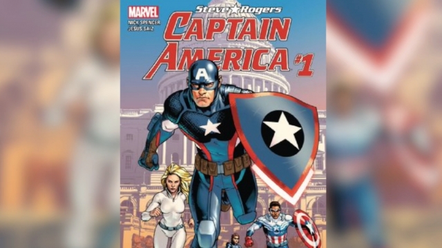 The latest Captain America comic book cover