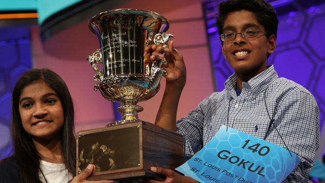 The winners of the 2015 Scripps National Spelling Bee