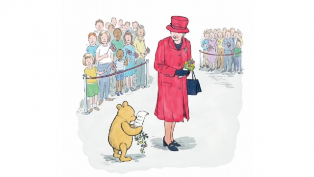 An illustration from the new Winnie-the-Pooh story