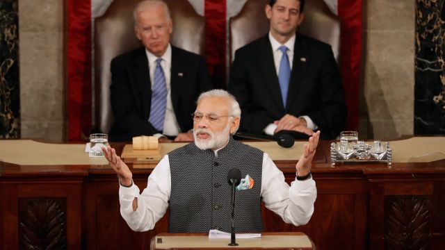 Narendra Modi addresses U.S. Congress.
