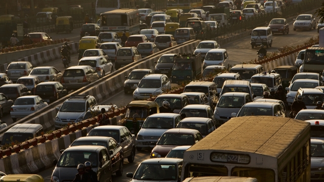 Traffic in New Delhi