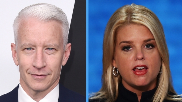 Photos of Anderson Cooper and Florida Attorney General Pam Bondi