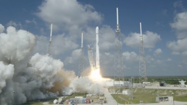 A SpaceX Falcon 9 rocket lifts off on June 15, 2016.