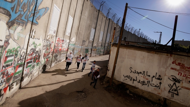 Separation wall in the West Bank.