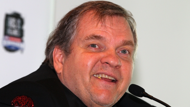 merican performer Meat Loaf answers questions from media during an AFL Grand Final entertainment press conference.