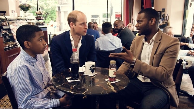 An image taken from a Heads Together video in which Prince William spoke with fathers.