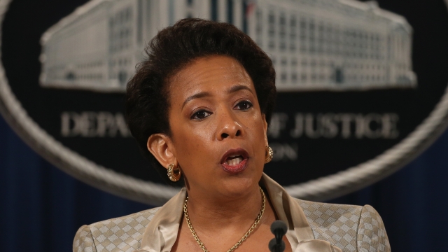 Loretta Lynch, U.S. attorney general, speaks during a news conference.