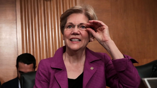 U.S. Sen. Elizabeth Warren (D-MA) waits for the beginning of a hearing.