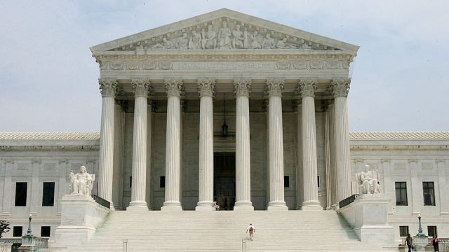 The exterior view of the U.S. Supreme Court building
