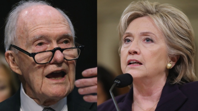 Brent Scowcroft and Hillary Clinton