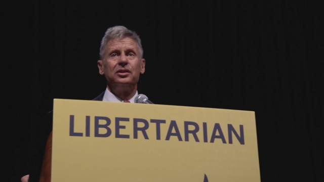 Libertarian Gary Johnson at his party's nominating convention
