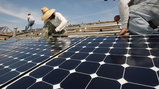 Residential solar panels in California.