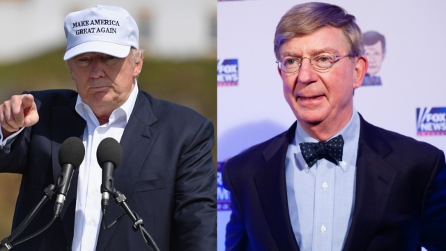 Donald Trump and George Will in side-by-side photos