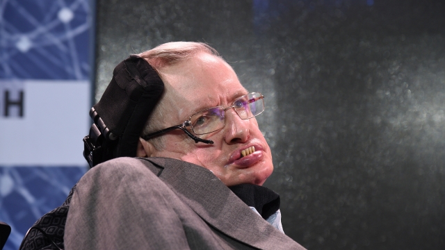 Stephen Hawking speaks in New York City in April 2016.