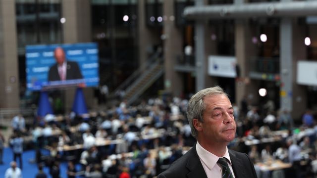 Nigel Farage at the European Parliament.