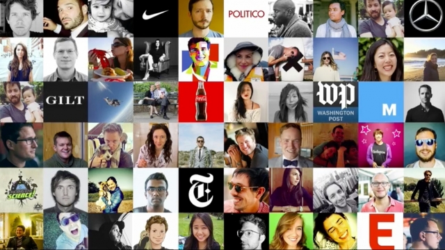 Photos of Facebook users and publishers on the social media site.