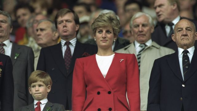 Princess Diana attends a soccer match in 1991.