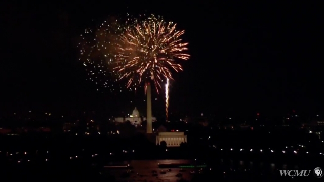 A firework from PBS' "A Capitol Fourth" Independence Day celebration.