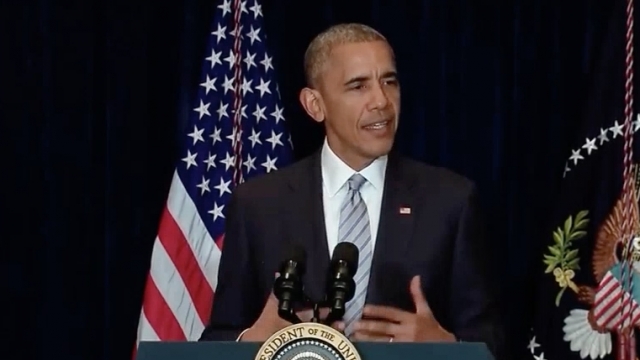 President Obama delivers an address from Warsaw, Poland on two recent police-involved shootings.
