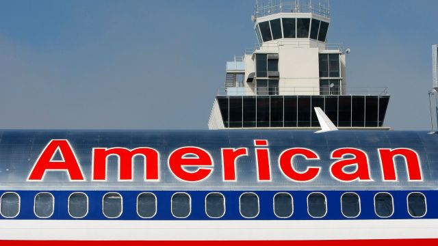An American Airlines plane.